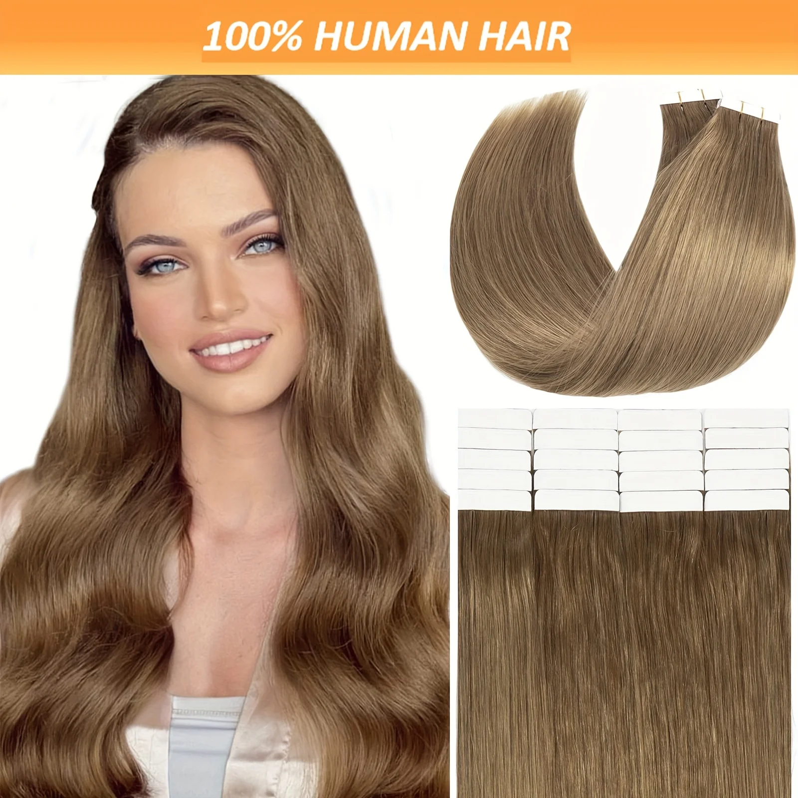 

# 6 бесшовных мини-ленточных наращиваемых волос, прямые человеческие волосы Remy, легко наносится и стильно, для женщин - высококачественные волосы