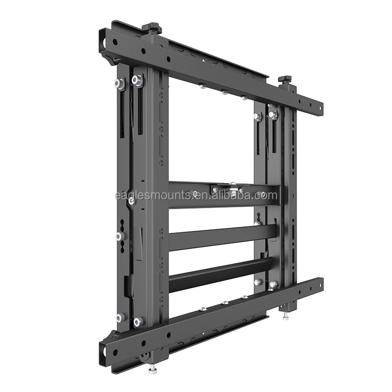 Pop Up Push In LCD TV Wall Mount Video Wall Bracket TV Wall Mount Bracket Max Load 50kg for Professional Advertising Display