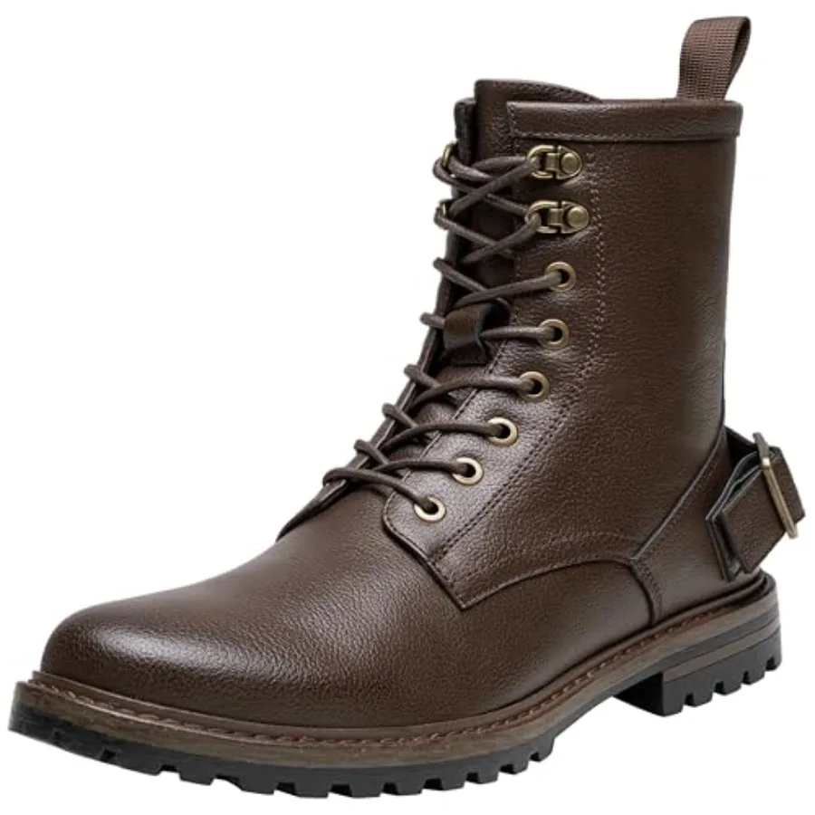 

Mens Boots High Top Motorcycle Boots Fashion Zipper Mens Casual Boots Chukka Dress Combat Boots