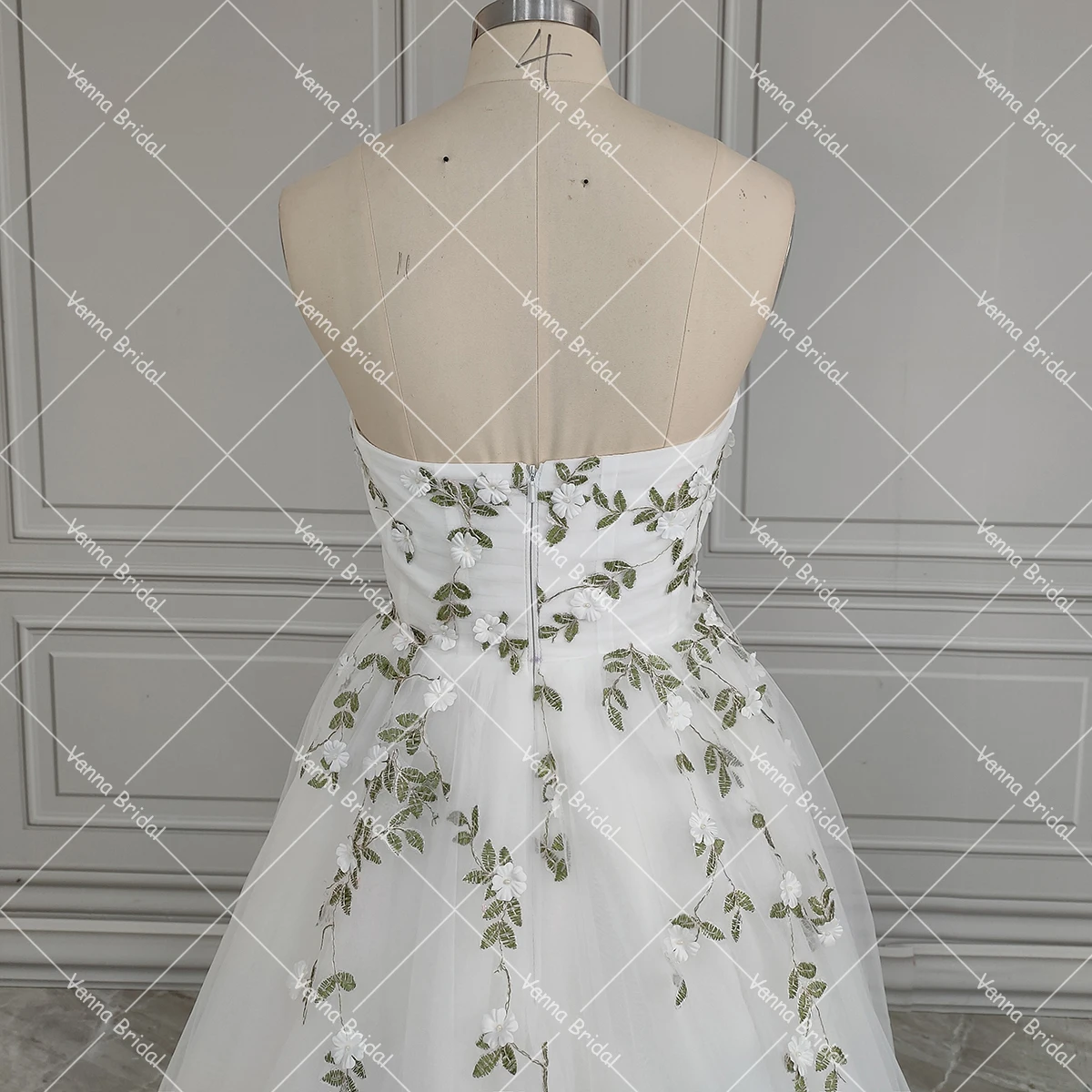 Vestido de novia de flores 3D de hadas con capa desmontable fotos reales personalizado princesa cariño sin tirantes Puff vestido de fiesta nupcial