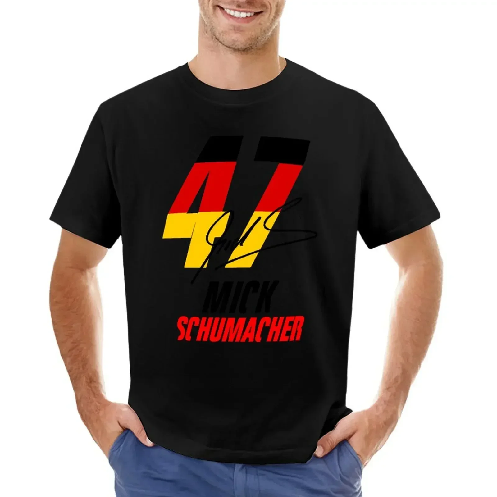 Mick Schumacher T-shirt tees kawaii clothes cute tops plain white t shirts men A State Of Trance T-shirts heavyweight hot sale