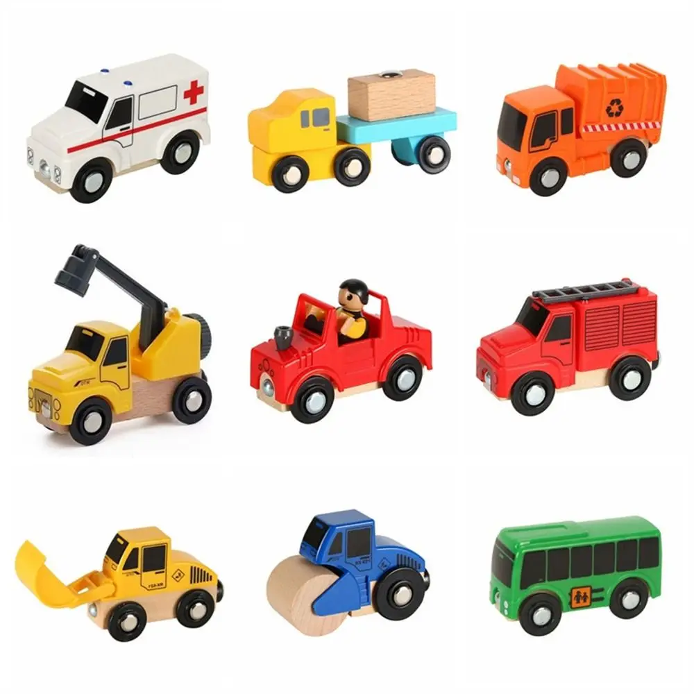 

Vehicles Track Magnetic Train Toys Combinations Assembly Wooden Magnetic Train Locomotive Toy Train Model Railway Track Cars