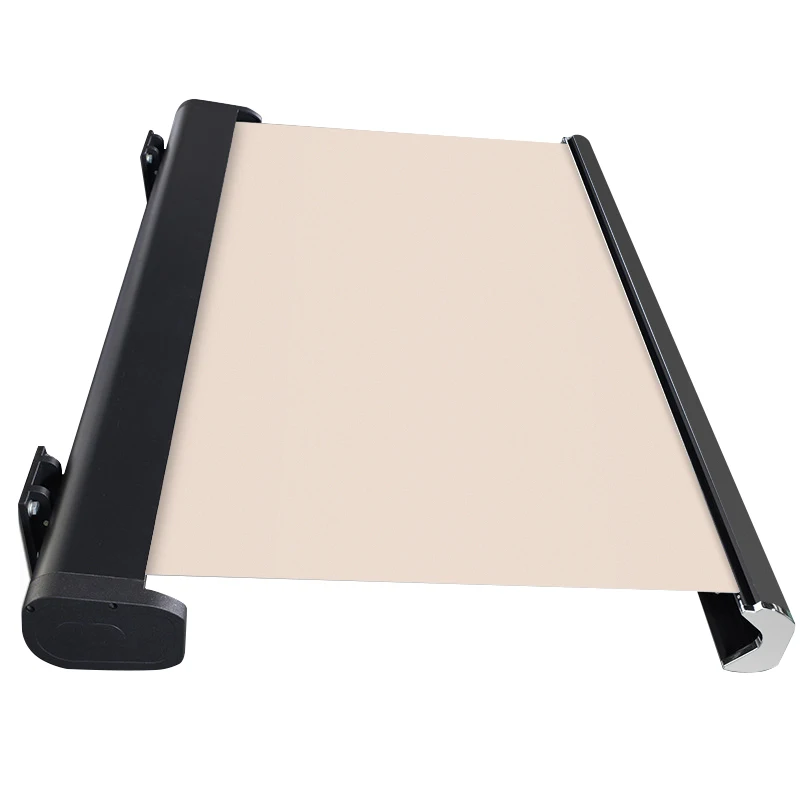 Full Box Folding Awning LED Light Motorized Remote Control PVDF Coated Sail Modern Outdoor Design Waterproof Aluminium Alloy