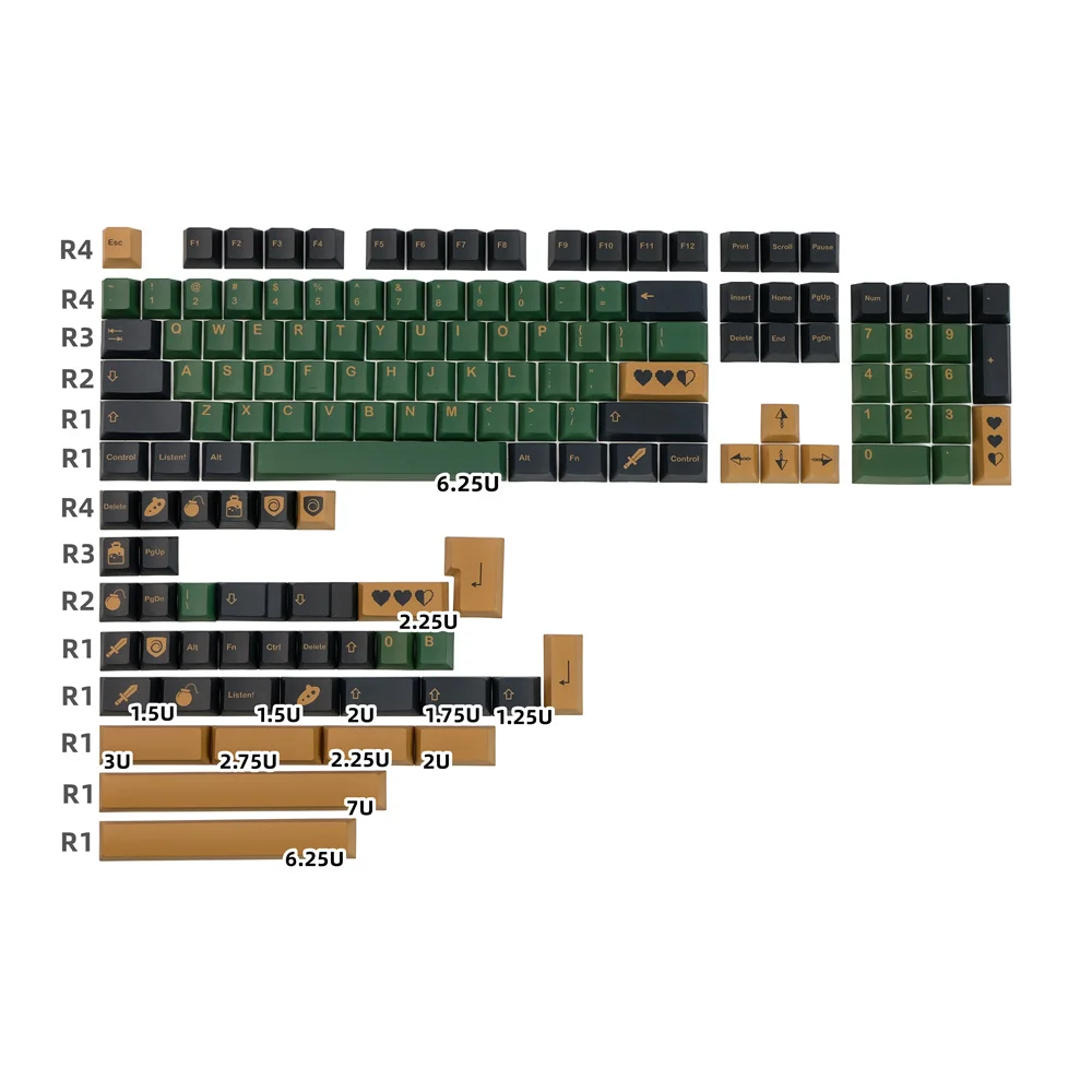 

PBT Retro Keycap GMK Hero 142 Keys Cherry Profile DYE Subbed For Mechanical Keyboard 60 61 64 68 75 84 87 980 104 108