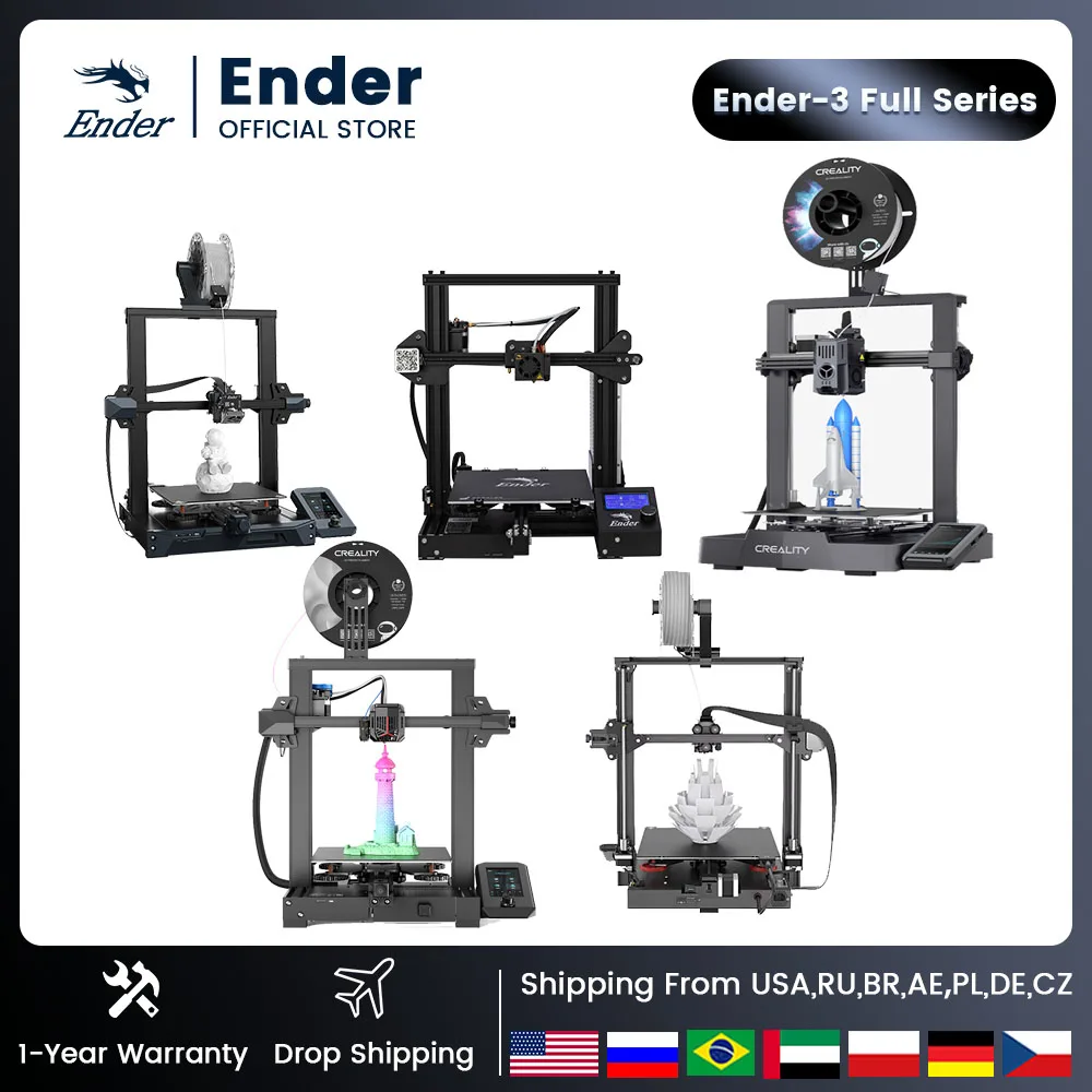 Creality 3D Ender-3 V3 KE/SE Upgraded Version Ender 3 S1 Pro Ender-3 Neo Ender-3 S1 Ender-3 V2 Ender-3 Series FDM Printers