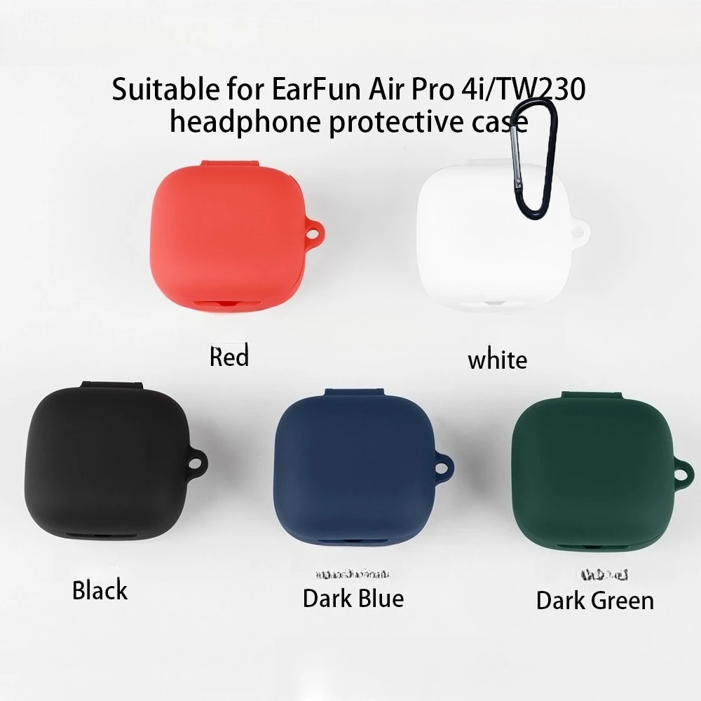 ل EarFun Air Pro 4i حافظة بلون سيليكون مقاوم للصدمات بلوتوث سماعة غطاء ل EarFun Air Pro 4 صندوق سماعة الأذن Fundas