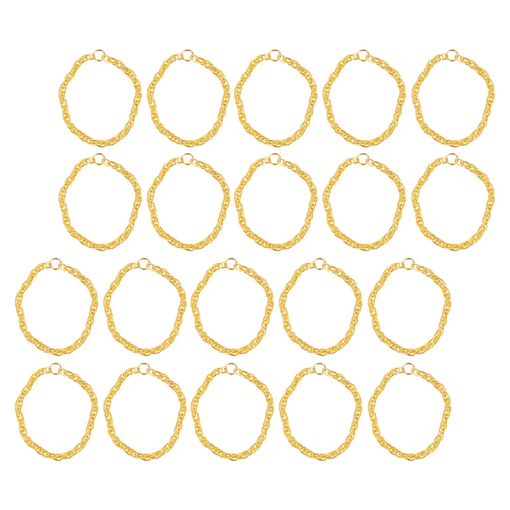 

50PCS Mini Gold Alloy Chain Dolls Dress up Necklace Fashionable Dolls Jewelry Sets for Girls Perfect for Children's Day Birthday