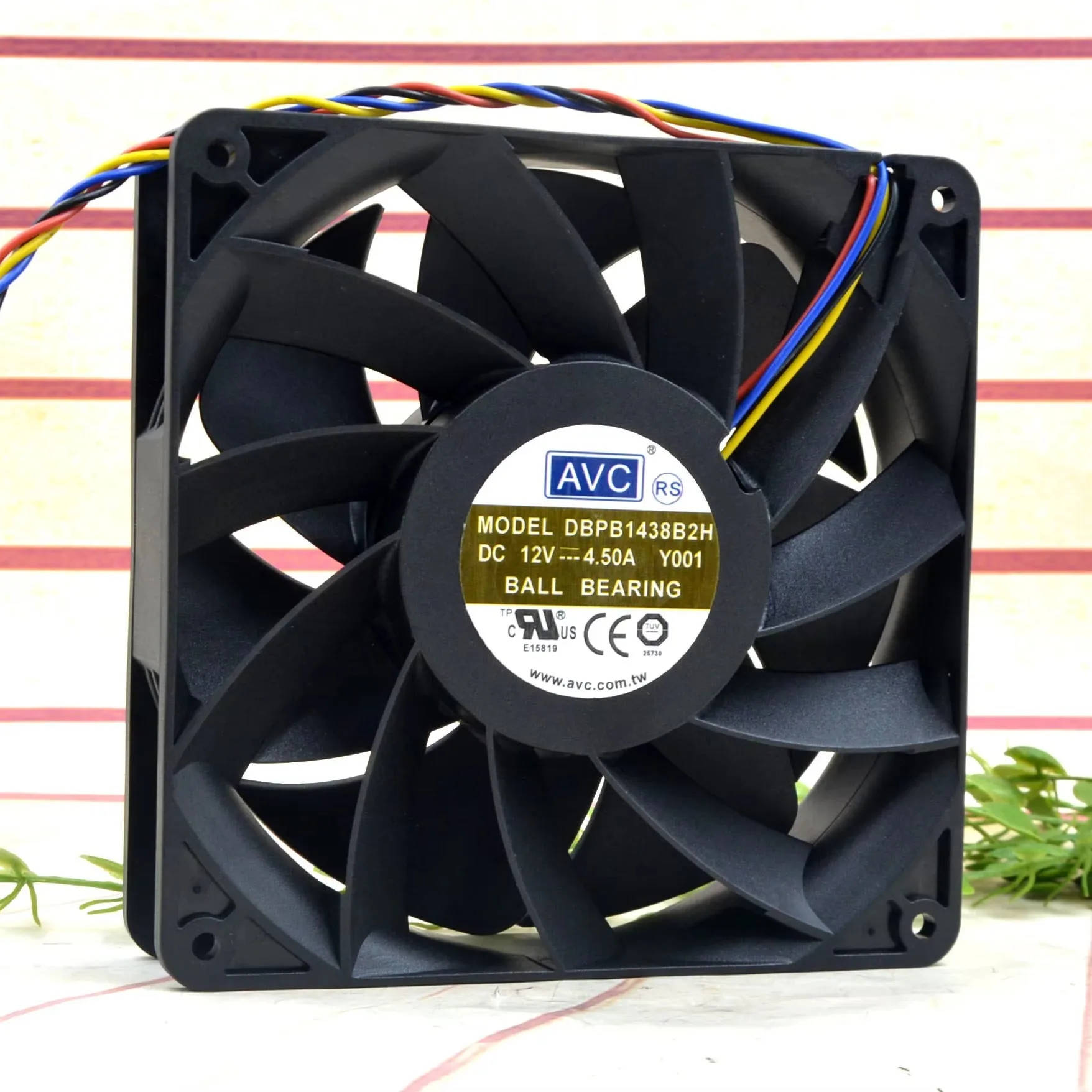 High Airflow PWM Cooling Fan for AVC 14038 14CM 12V 4.5A DBPB1438B2H
