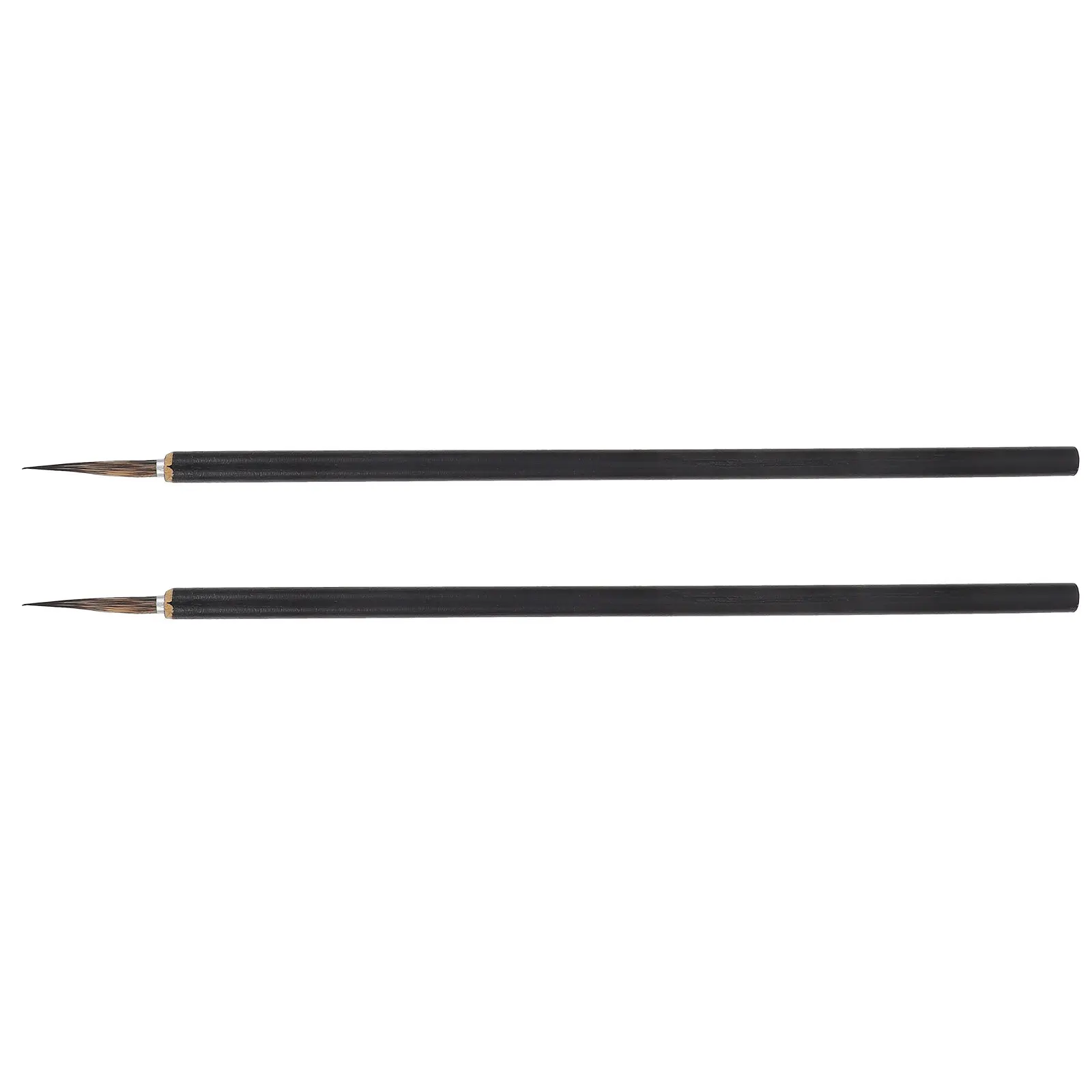 2Pcs Mouse Hair Outlining Brush Ceramic Fine Liner Brush for Intricate Detail Painting Underglaze Micro Art Small