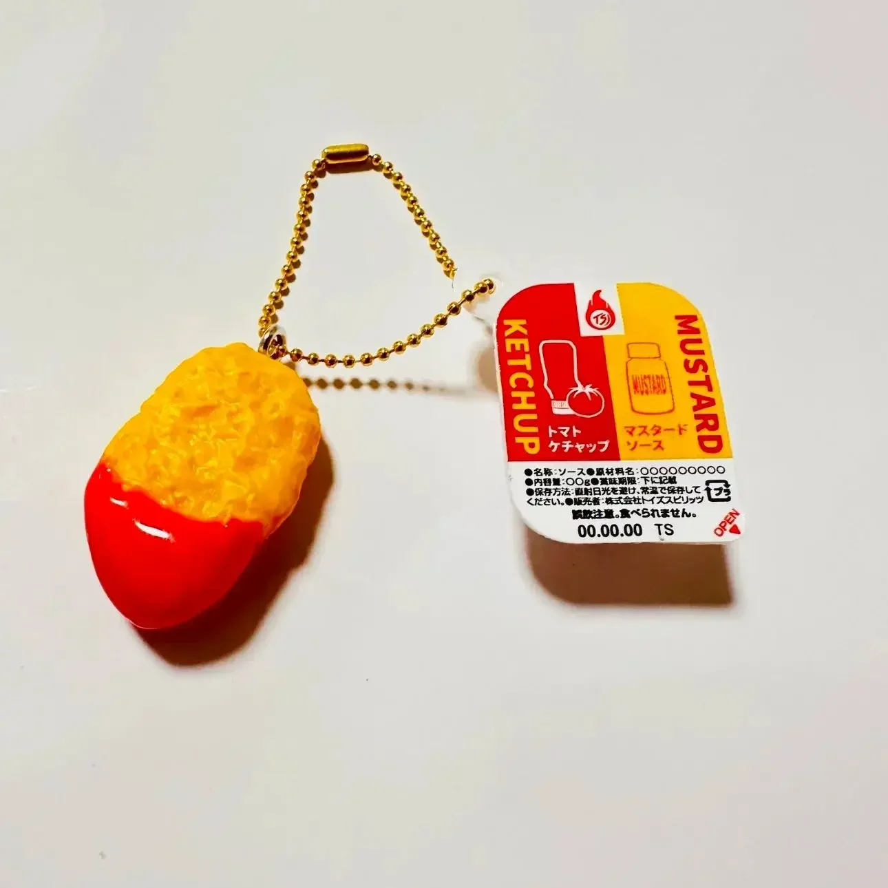 Capsule Toy Ketchup Nugget Chili Mustard Nugget Food Toy Simulation Food Negget Keychain Cute Mini Bag Pendant Accessories