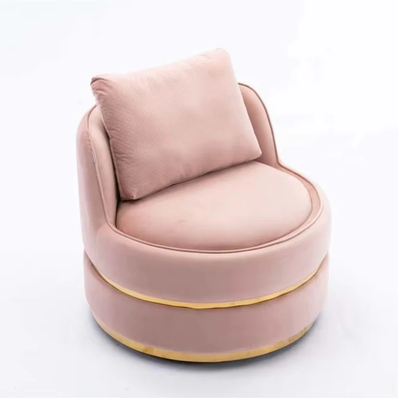 Nordic luxury pink lazy sofa rotary chair bean bag chair bedroom balcony leisure living room chair modern design