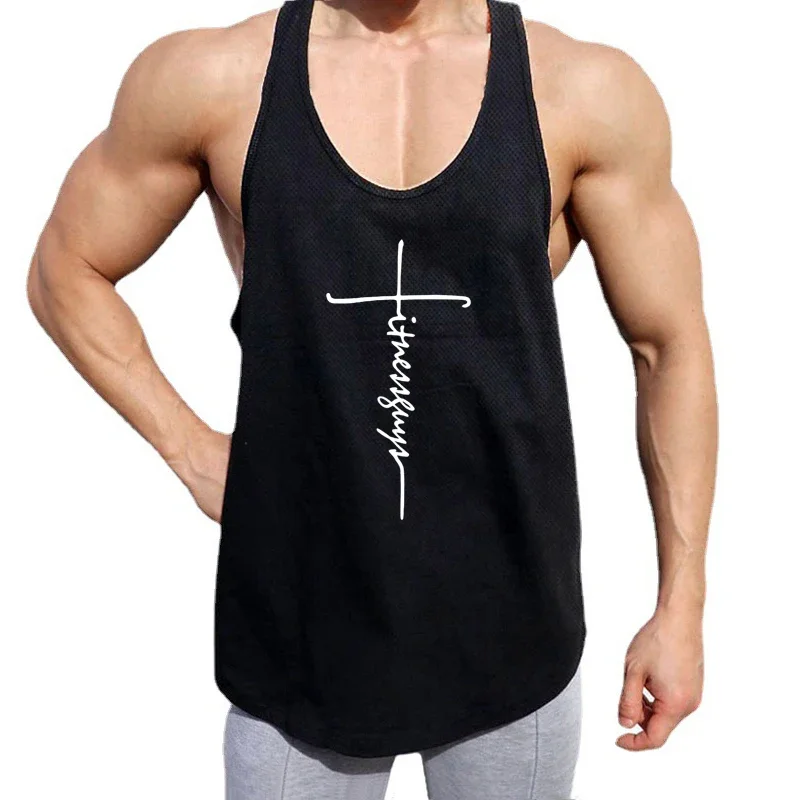 Fitness Guys Summer Mesh Quick Dry Bodybuilding Stringer Tank Top Mens Fitness Sleeveless Shirts Gym Clothing Undershirt