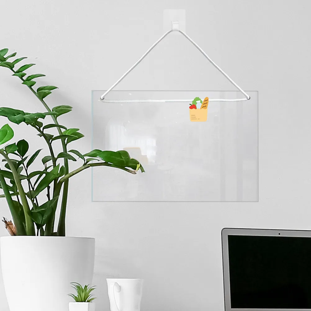2Pcs Clear Acrylic Dry Erase Board Sleek Modern Transparent Writing Board for Daily Reminders Notetaking Food Monitoring Desk