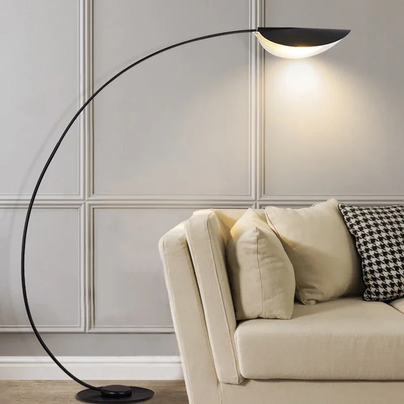 

VIOLET Black Fishing Floor Lamp Nordic Modern Family Living Room Beside The Sofa Creative LED Decorative Standing Light