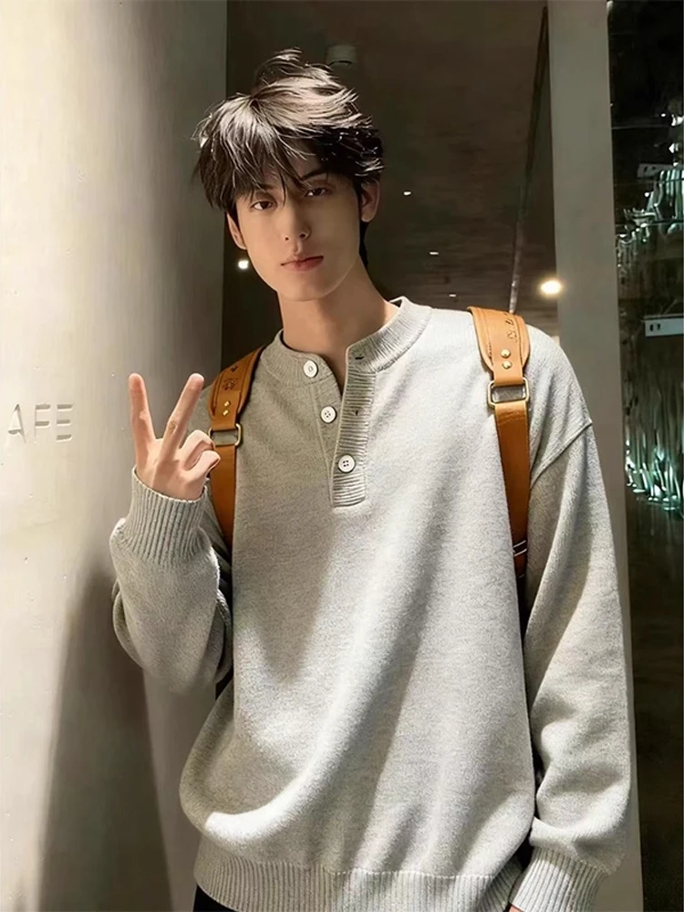 

Ay American Henry вязаный свитер мужской длинный све базовый слой irt пальто повседневный Sle осень-зима Lazy Faion Cleanfit