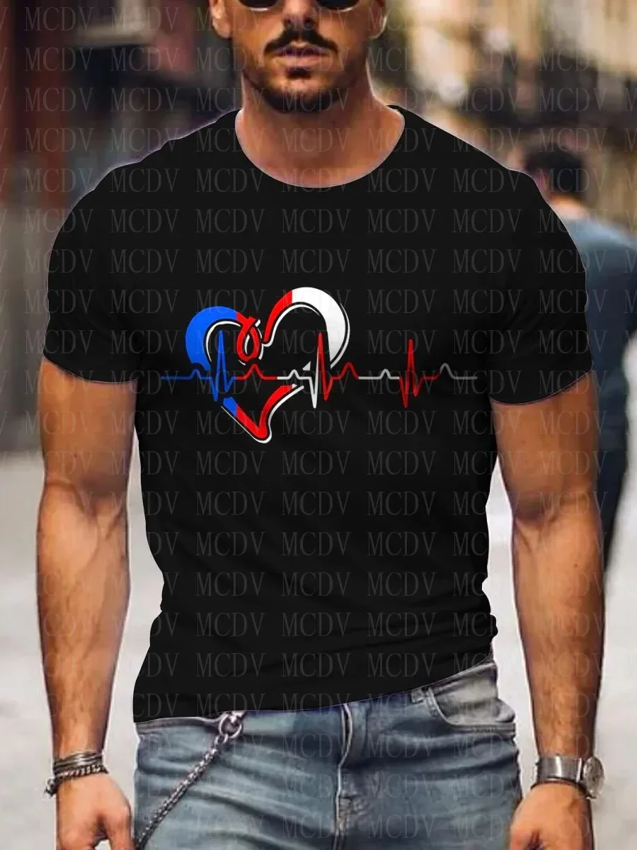 تيشيرت فخر بوكر للرجال ، مطبوع ثلاثي الأبعاد ، ملون ، أفضل ثقب له ، تيشيرت صيفي ، تيشيرت غير رسمي