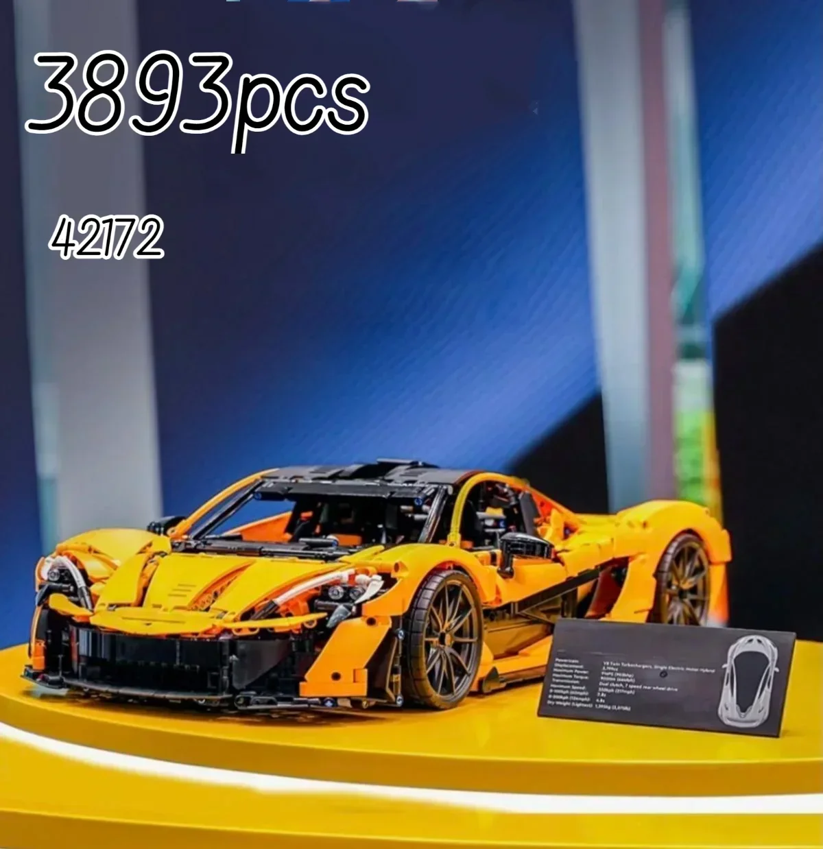 

3893 шт. технические строительные блоки, совместимые 42172 McLaren P1 Moc, кирпичи, модель для взрослых, спортивный автомобиль, игрушки для мальчиков, рождественские подарки