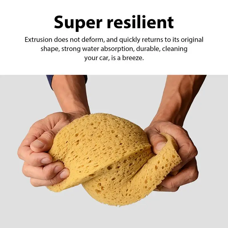 Car Wash Sponge Strong Absorbent PVA Cleaning and Washing yellow Sponge Multi-functional for Household Kitchen and Car supplies