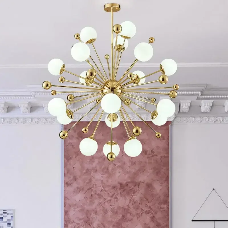 

Nordic minimalist LED pendant light glass ball dandelion design dining room pendant light bedroom kitchen modern indoor lighting