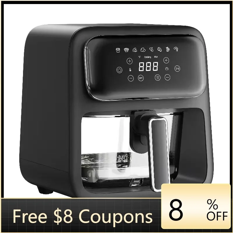 

Wholesale Hot Selling Electric Oil Free Multi-functional Deep Glass Air Fryer with Overheat Protection for