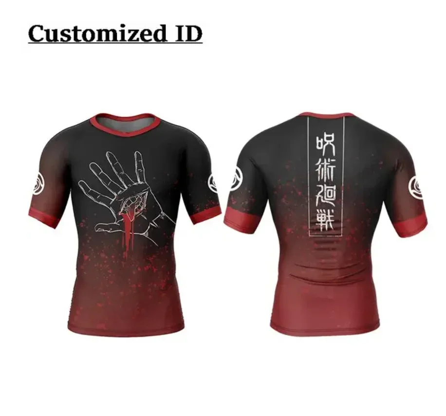 2024 Anime Jujutsu Kaisen 3D Print Compression Shirts for Men Gym Workout Fitness Undershirt Athletic Quick Dry T-Shirt Tees Top