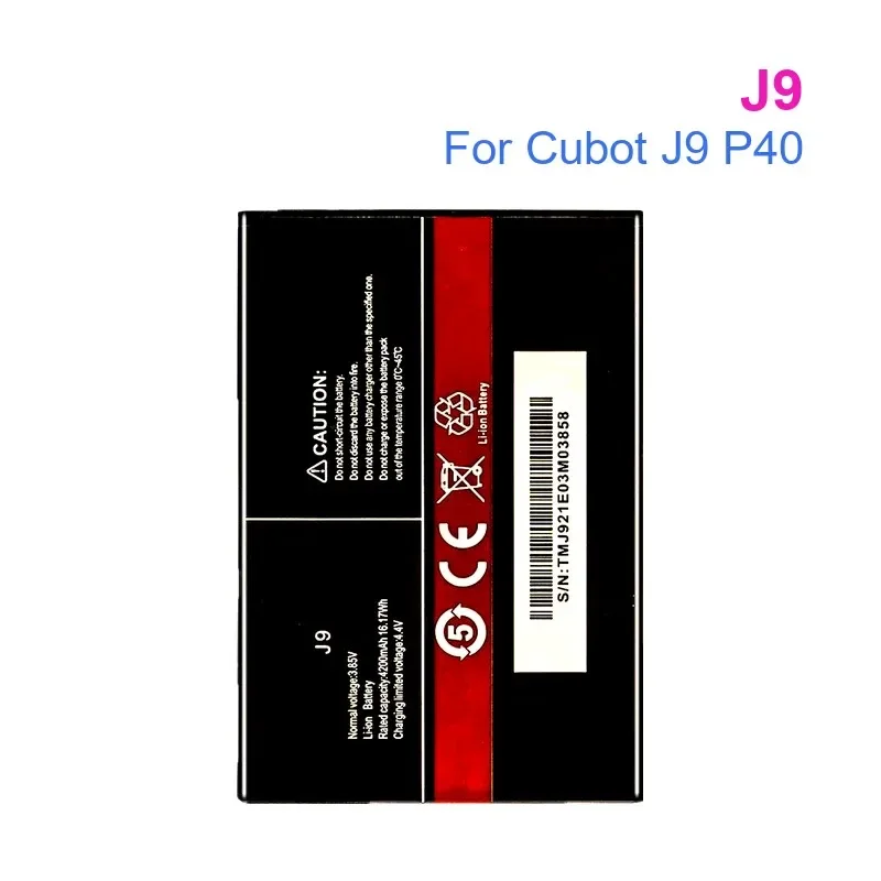 Batería del teléfono móvil J9 para la capacidad real de Cubot J9 P40 4200mAh