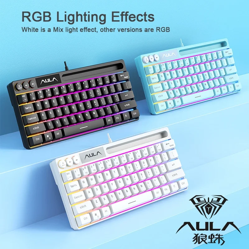 

Миниатюрная Проводная клавиатура с Rgb-подсветкой для мальчиков и девочек