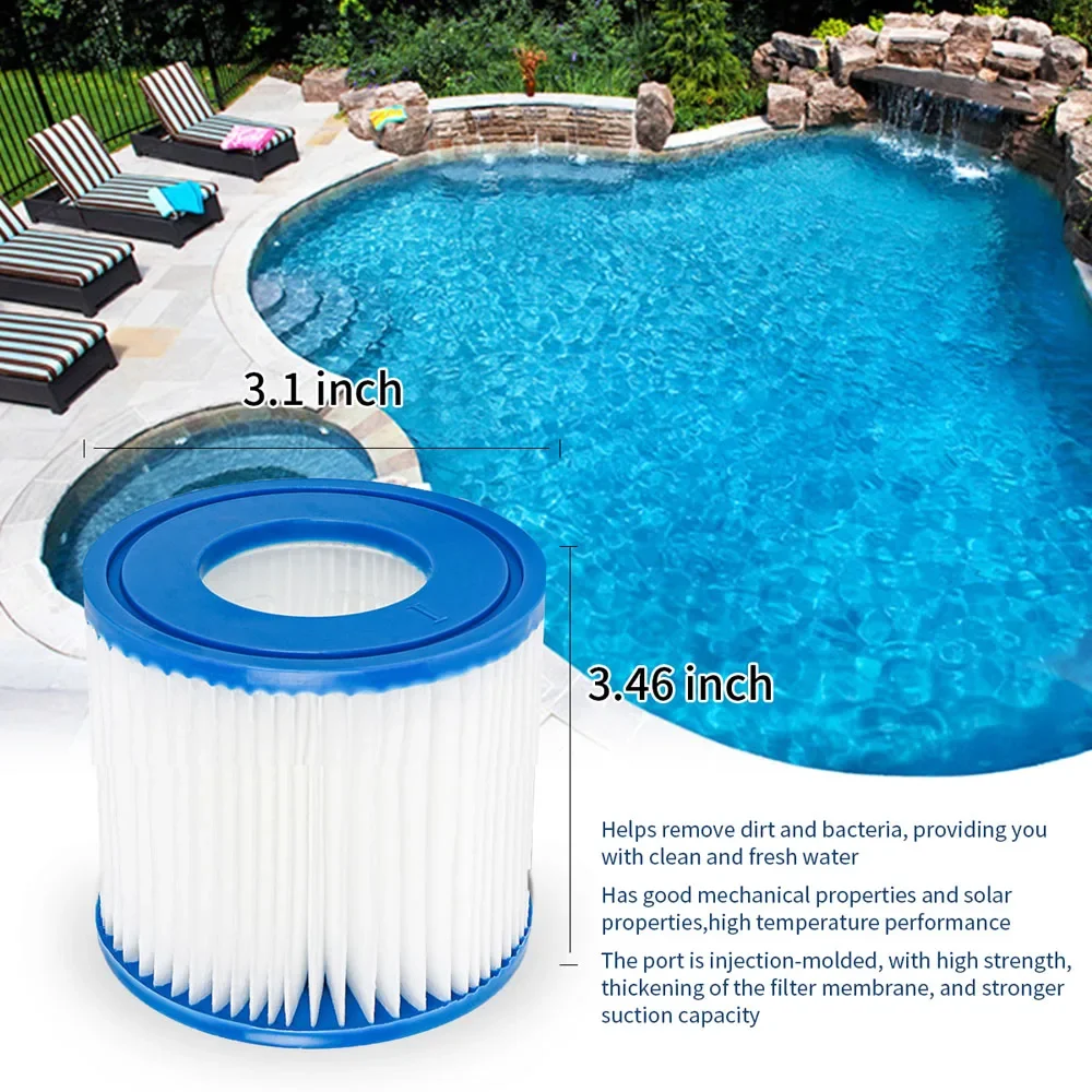Cartucho de filtro de piscina para bomba 58381 Flowclear Lay-Z-Spa-Miami Vegas Palm Springs Paris