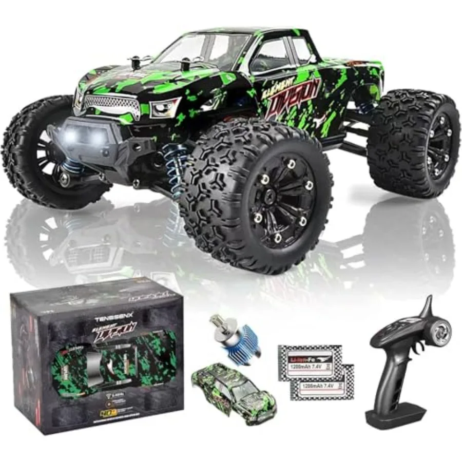1:18 Scale All Terrain RC Cars for Off-Road Use, ABS Plastic Body in Red, 40KPH High Speed 4WD with 2.4GHz Remote Control and D