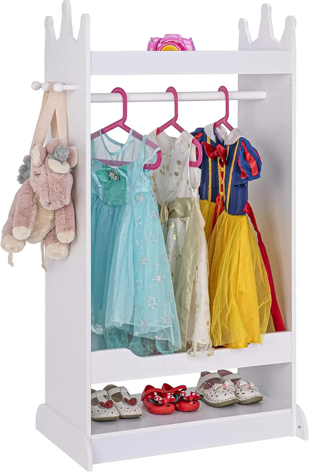 See and Store Dress-up Center, Costume Closet for Kids, Open Hanging Armoire Closet, Pretend Storage Kids, Costume Dr