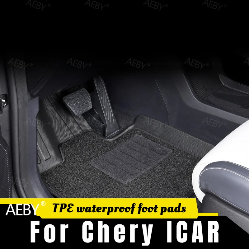 AEBY For Chery ICAR All-weather TPE car floor mats waterproof and anti-slip,TPE carpet wire loop waterproof,Car accessories