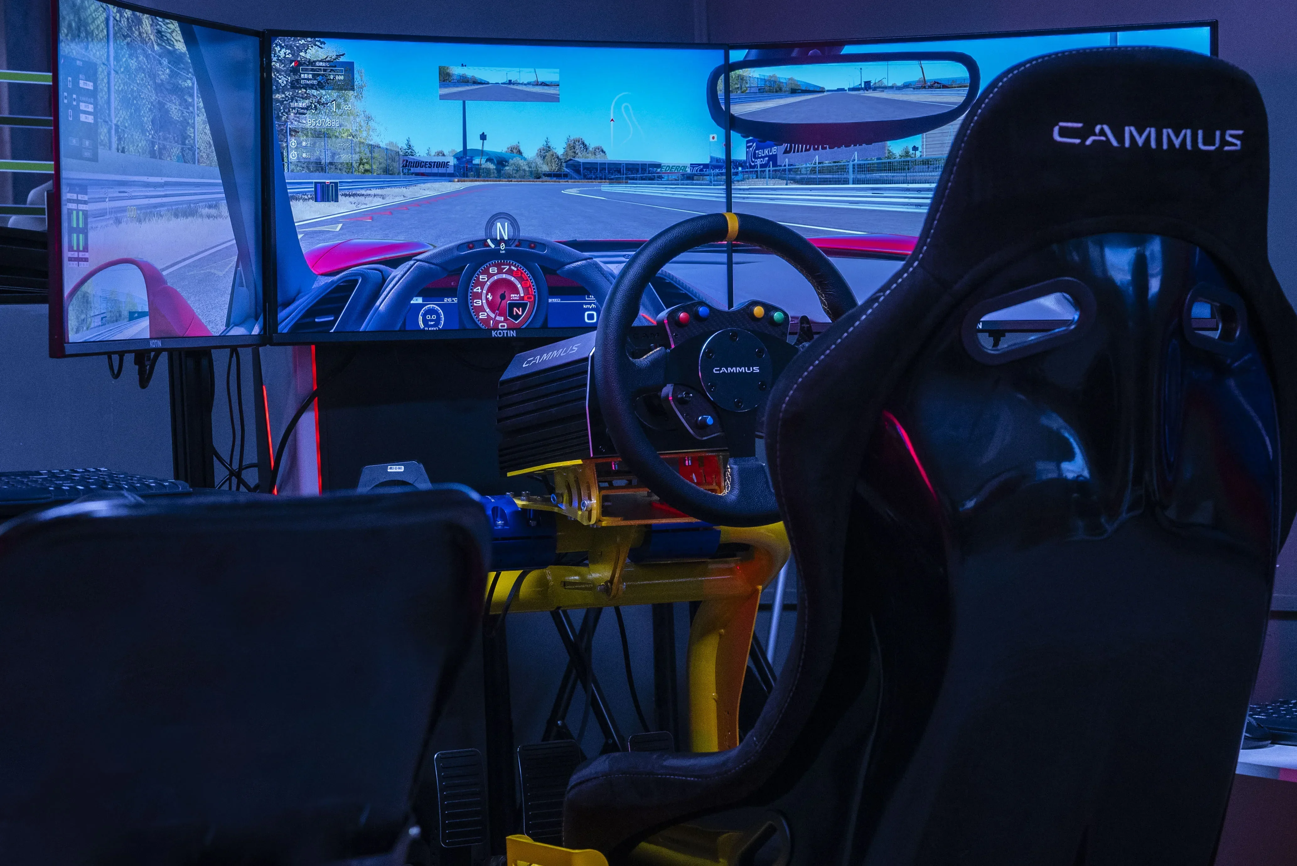 CAMMUS Racing Simulator Direct Drive Wheelbace Volante e pedais para jogos PC Game Sim Kit de simulador de condução