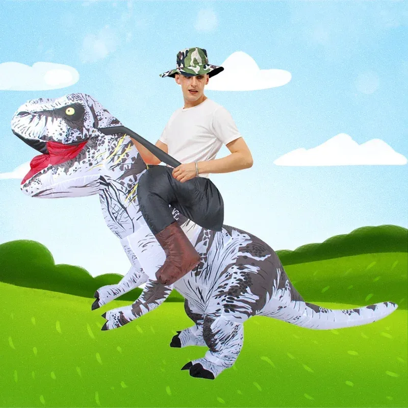 

qq28Adult Inflatable Tyrannosaurus Rex Outdoor Sports Cosplay Suit Christmas Ride-on Dinosaur Carnival Party