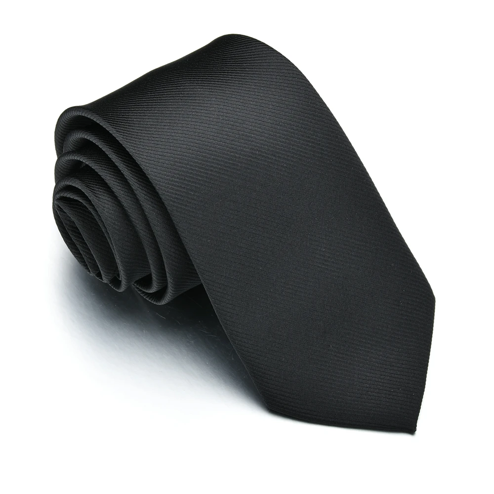 Tie for Men Slim Solid Color Shirt Necktie Polyester Narrow Cravat Royal Blue Black Red Stripe Party Formal Fashion Gift
