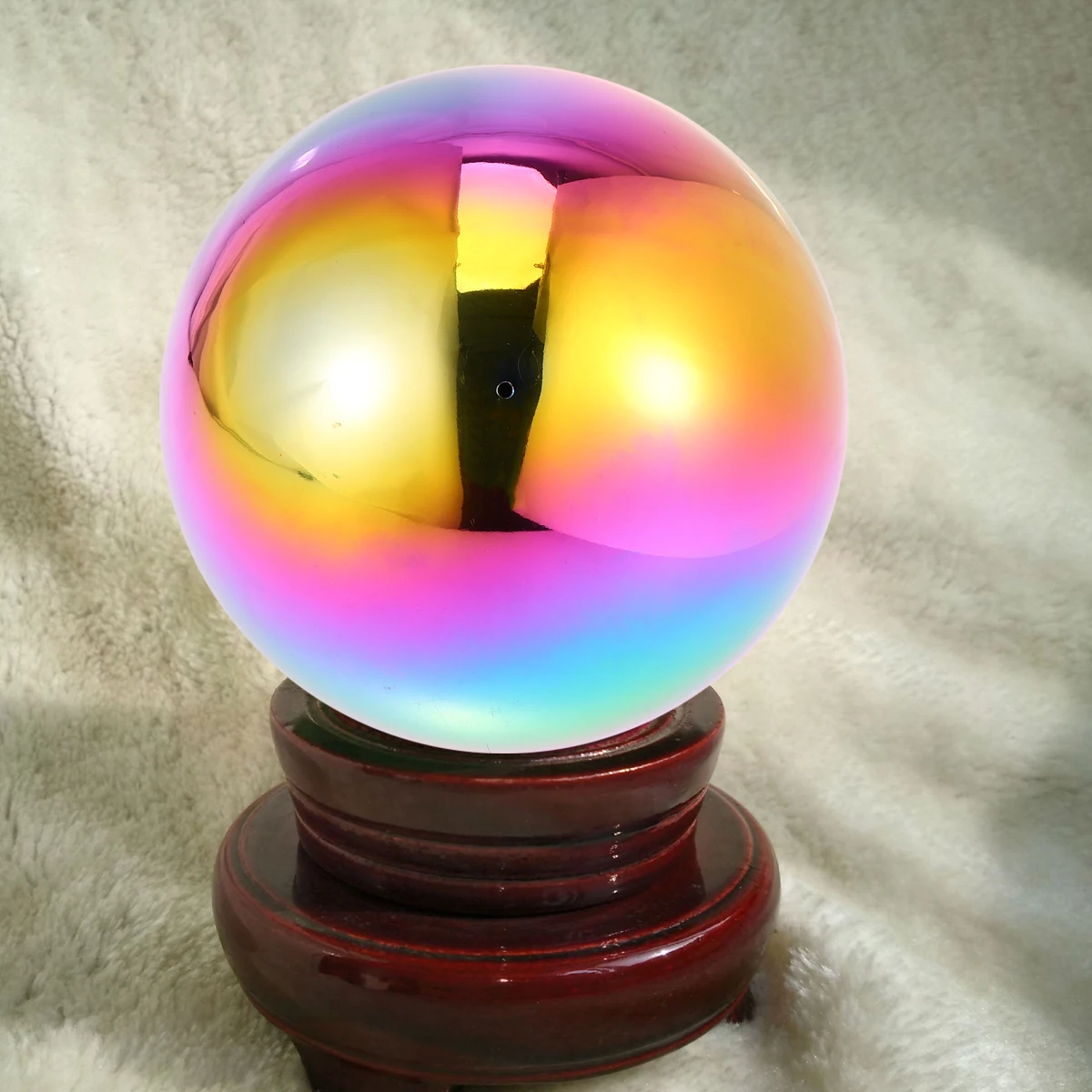 

Seven-colored Hollow Balls Gazing Sphere Steel for Garden Decorations Metal Outdoor Globe Stainless Large Shiny