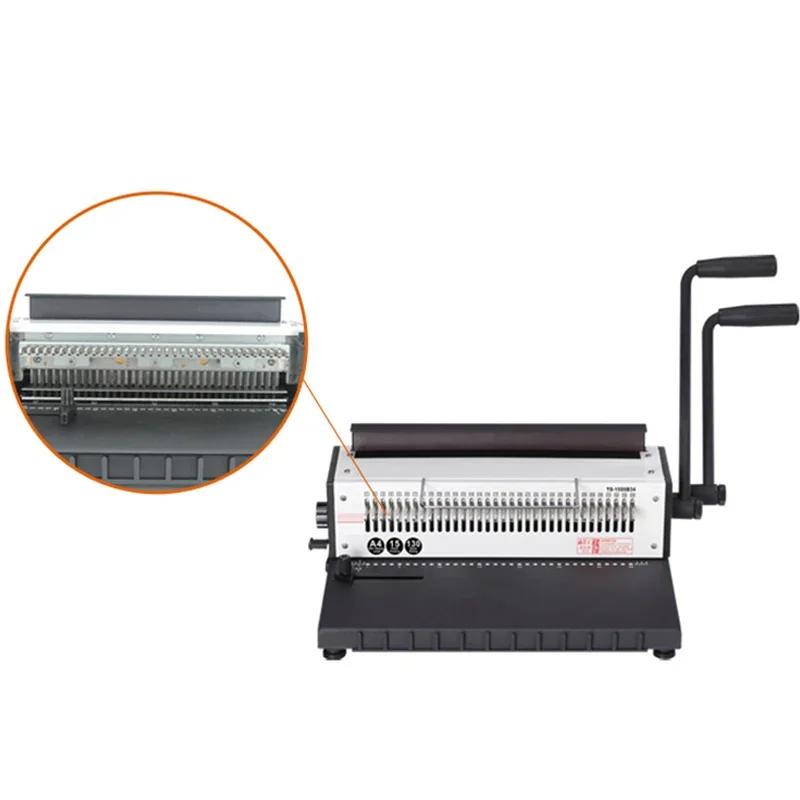 TD-1500B34 Manual Punching And Binding Machine A3A4 Document Iron Ring Punching Machine Pressing Ring Binding Machine