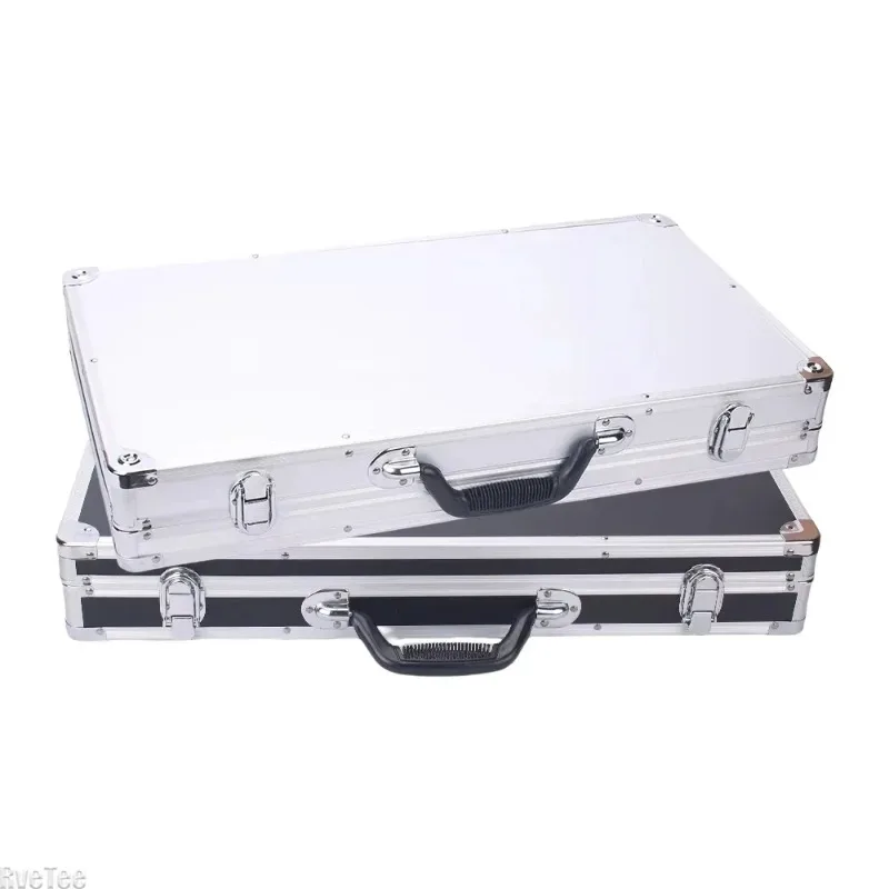 

Rectangular Tool Box Aluminium Equipment Case Protable Toolbox for Mechanic Large Capacity Suitcase Hard Case 58x32x8.5cm