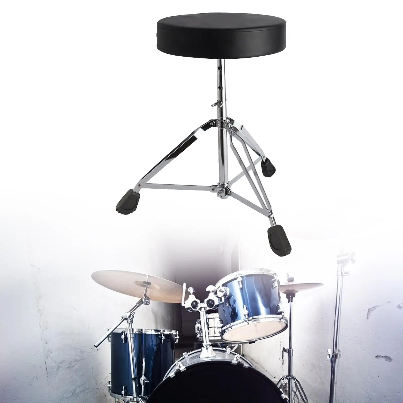 Drum Throne Height Adjustable, Comfortable Thick Drum Chair Drum Seat Stool for Instrument Players, Sound Engineers