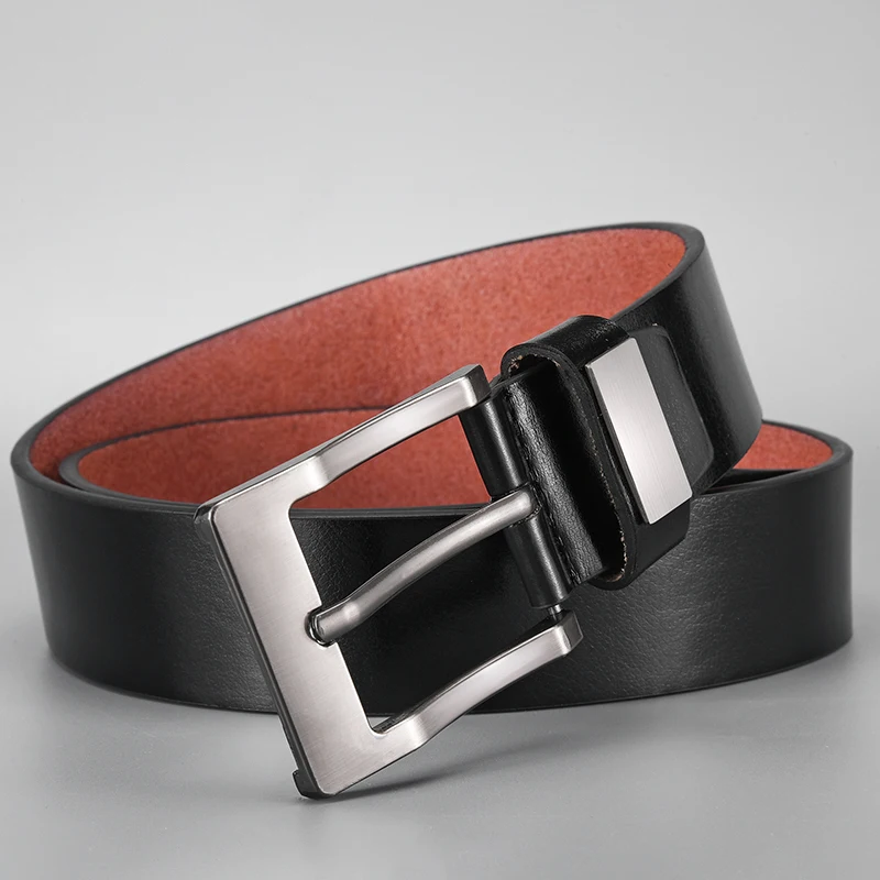 New Men's Cow Leather Belts Luxury Strap Male Belts For Fashion Classice Vintage Pin Buckle High Quality Designer Belt Plus Size