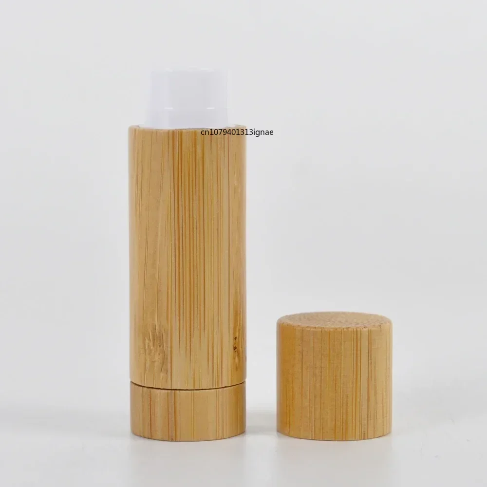 50Pcs biodegradable recyclable 5g empty cosmetic packaging environmentally friendly bamboo lipstick lipstick container lip balm