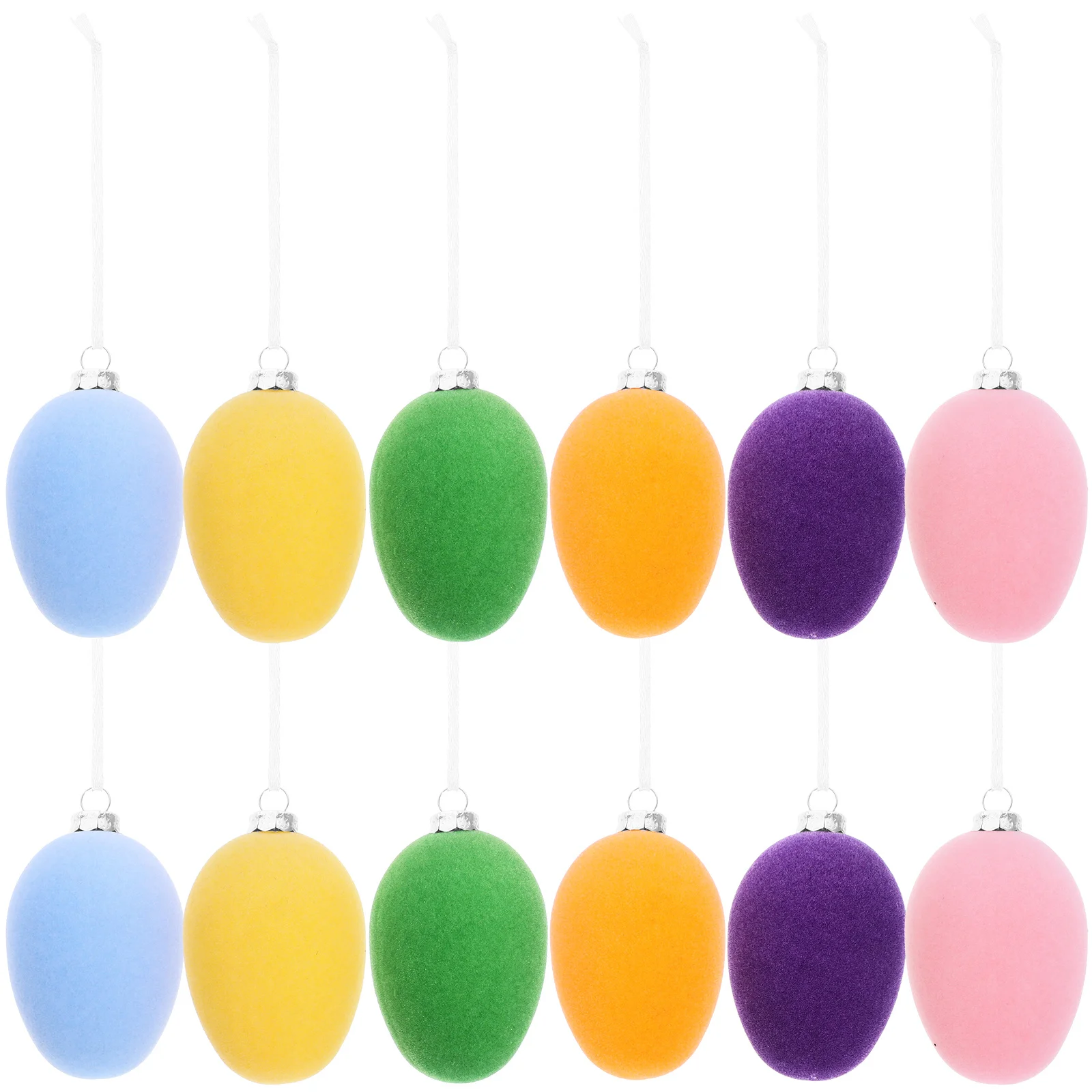 

12Pcs Easter Egg Hanging Ornaments Traditional Festival Scene Hanging Decorations Mixed Colors Easter Decor Ornament