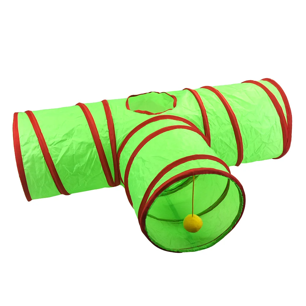 Christmas Cat Tunnel Pet Supplies Fun Toy Play Tunnel Tube Funny Kitten Toys Foldable Toys For Cat Pet Training Interactive