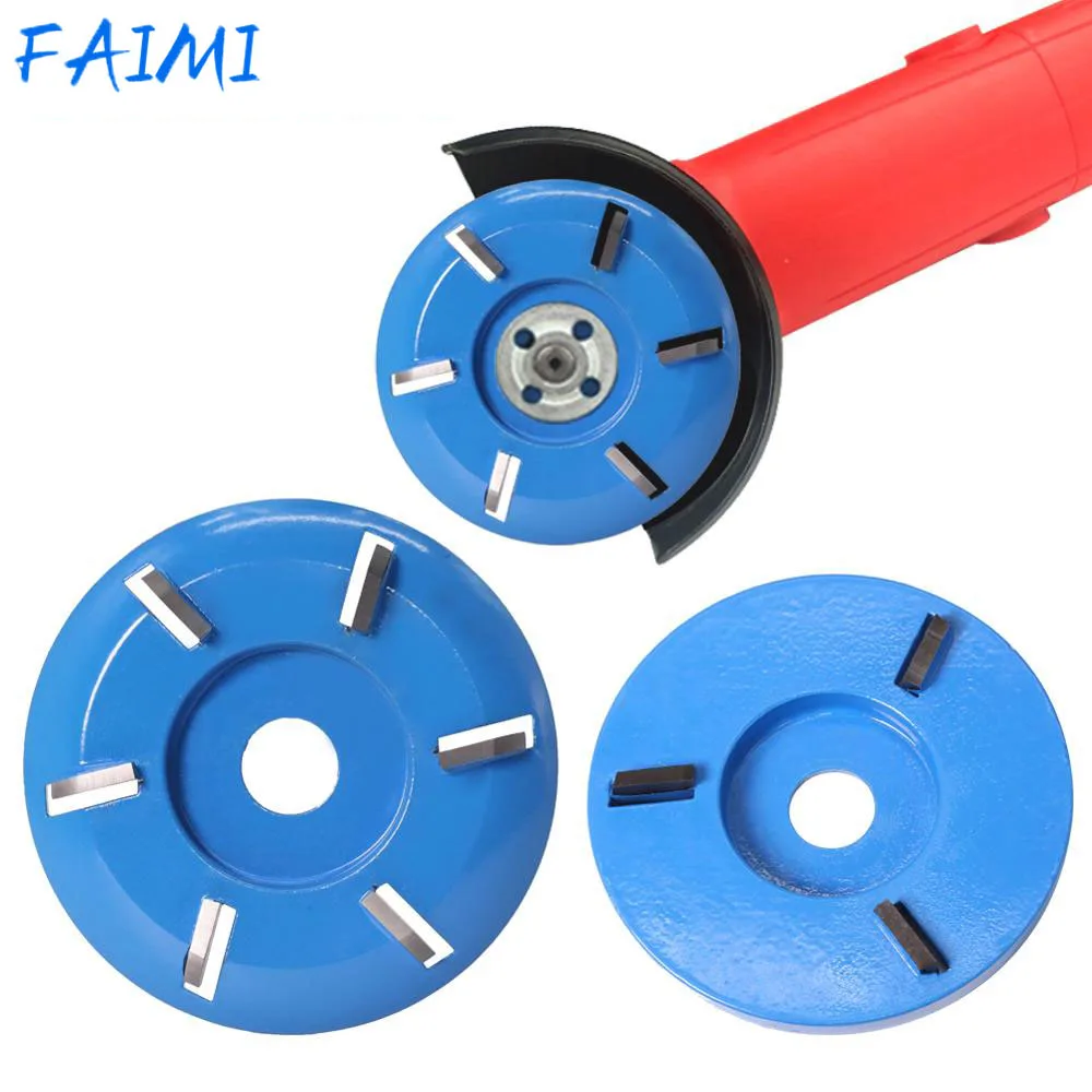 90mm Diameter 16mm Bore Six Teeth Woodworking Turbo Tea Tray Digging Wood Carving Disc Tool Milling Cutter for Angle Grinder