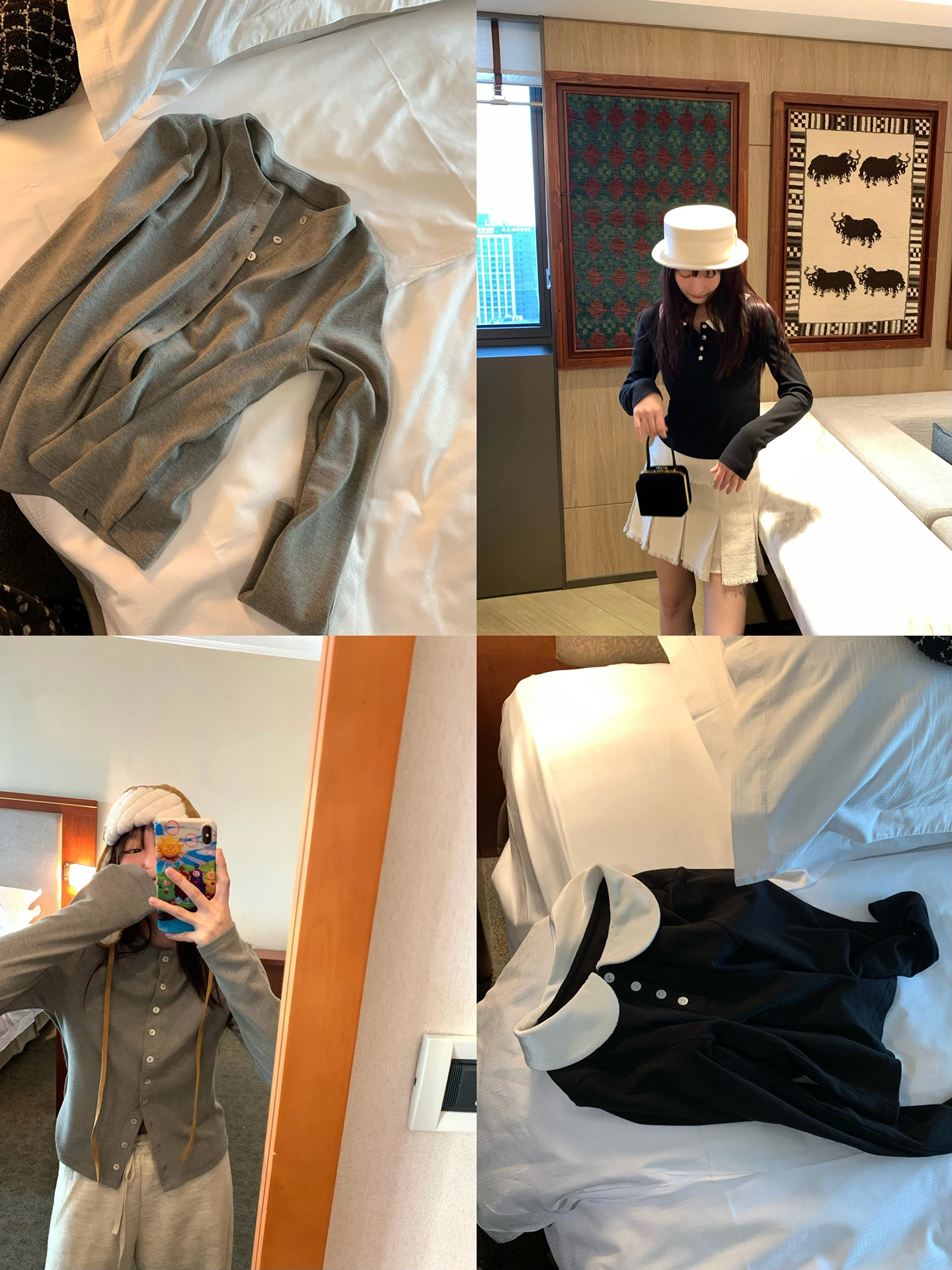 

Женский кардиган с длинным рукавом и воротником «Питер Пэн», винтажный стиль, базовая модель для весны и лета, приталенный крой, из смесового хлопка