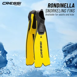 Cressi Rondinella Diving Fins Snorkeling Swimming Flipper Scuba Diving Long Blade Fin for Adults and Kids