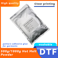 DTF Hot Melt Transfer Powder 1000g Black or White For Sublimation Adhesive For Epson Direct To Film T-Shirt Printing Machine