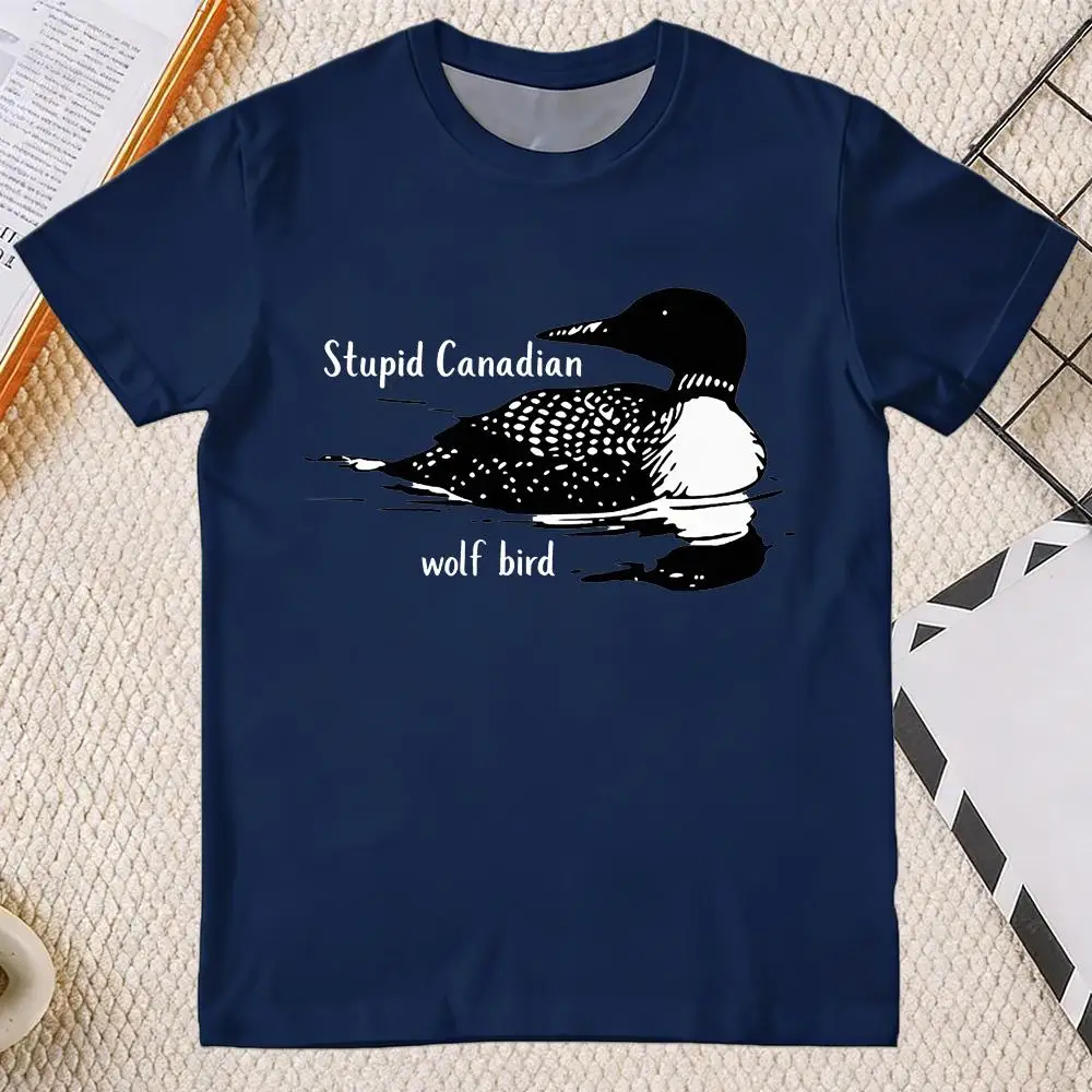 Heated Rivalry Funny Meme Graphic T-shirts Men Women Stupid Canadian Wolf Bird Short-sleeved Harajuku Casual Streetwear Y2k Tops