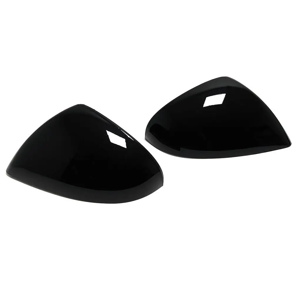 Gloss Black Auto Side Rearview Mirror Cover Caps Wing Mirror Housing For VW Touareg 2011 - 2018 7P6857537 7P6857538