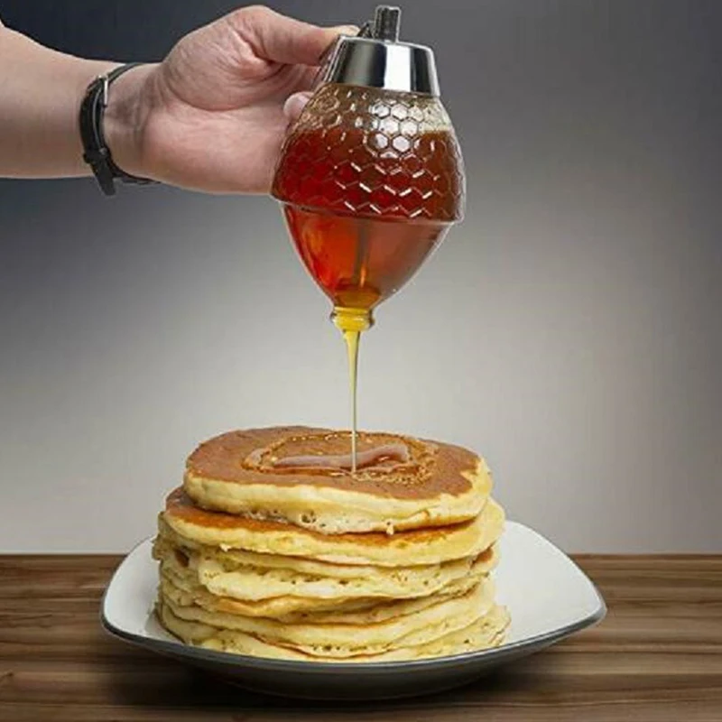 Syrup Juice Dispenser Honey Storage Jar Decorative Ornament Bee Jar Transparent Seasoning Jar Kitchen Spice Jar 200ml