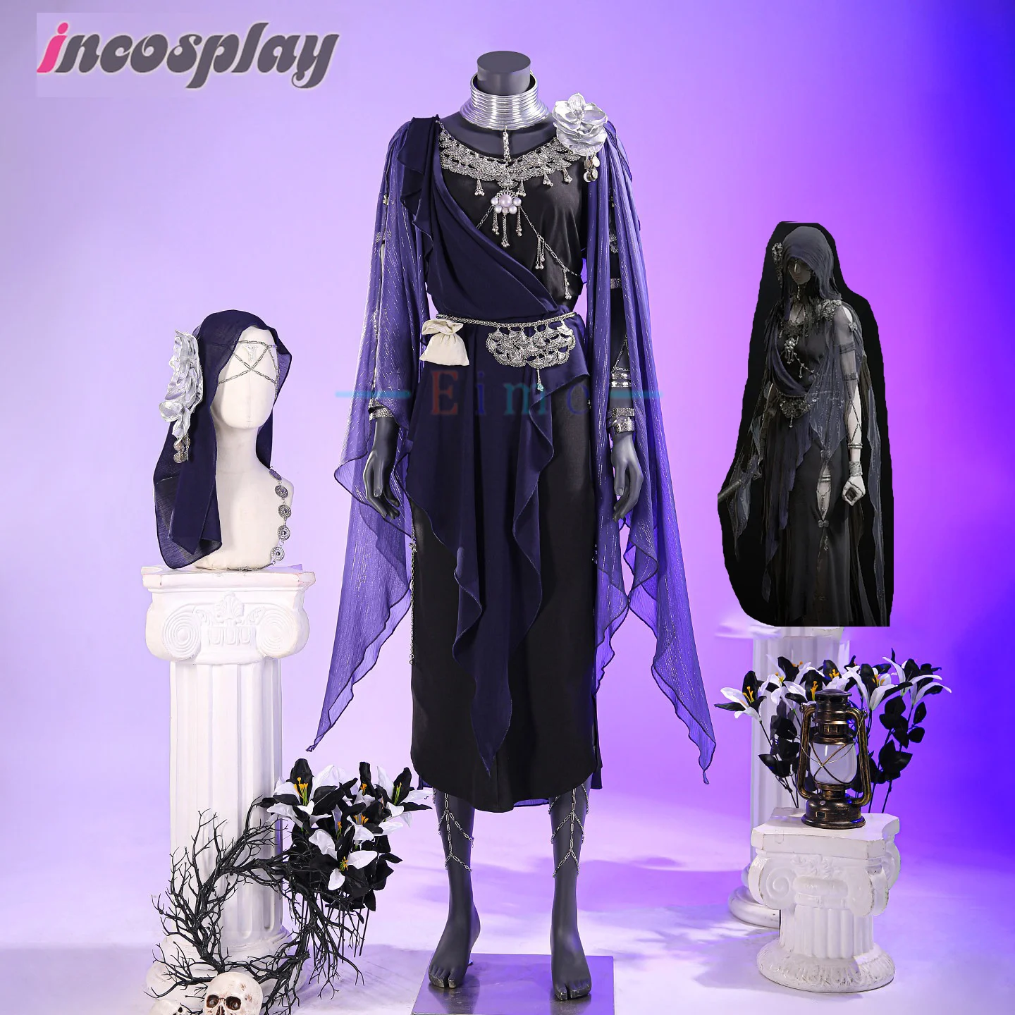 

Новый костюм для косплея Элдена Тандеретера, женское сексуальное черное платье, униформа для Хэллоуина и карнавала, праздничный костюм, размеры S-3XL, на заказ